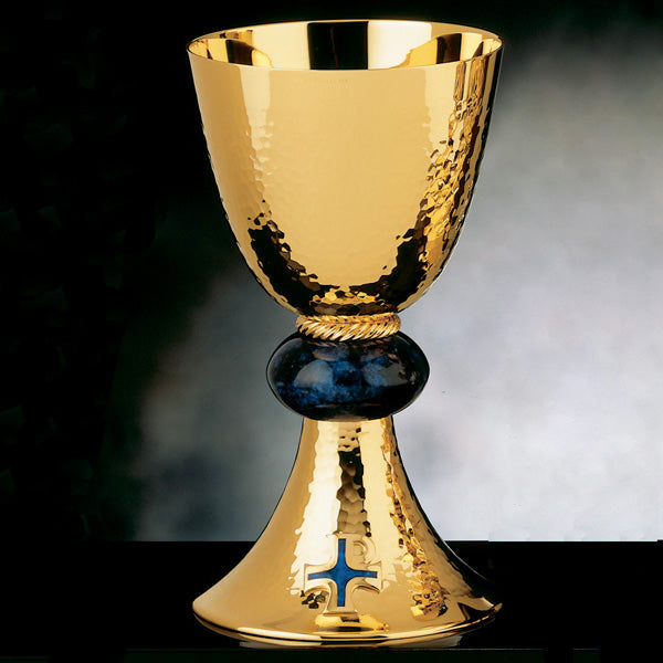 Hammered with Sodalite Node Chalice Only