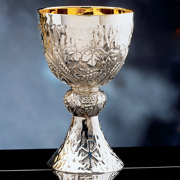 Tooled Wheat & Grape Motif Chalice Only