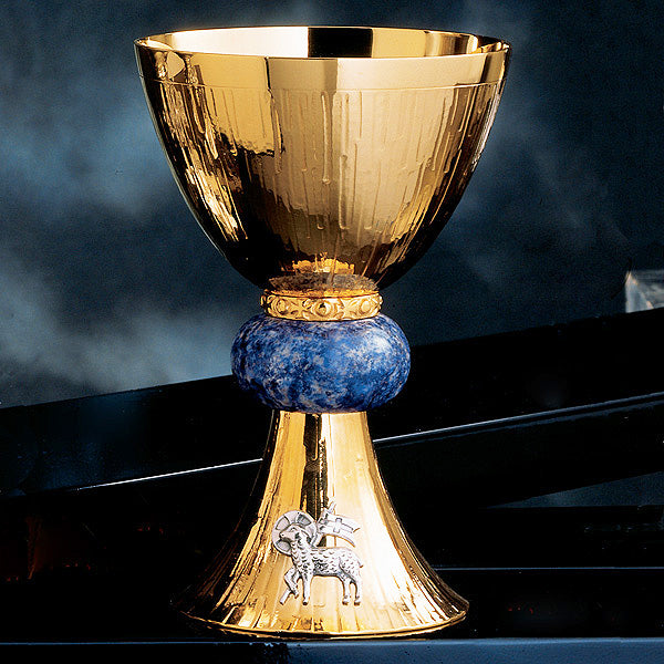 Lamb Motif & Sodalite Stone Node Chalice Only