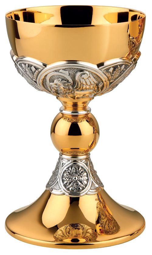 4 Evangelists Motif Floral Decorated Chalice Only