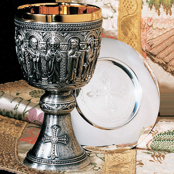 “The Romanesque” Chalice & 6-1/4” Scale Paten With Ring