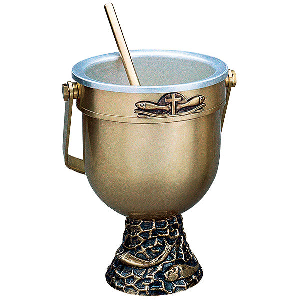 Holy Water Container/Bucket/Pot & Sprinkler