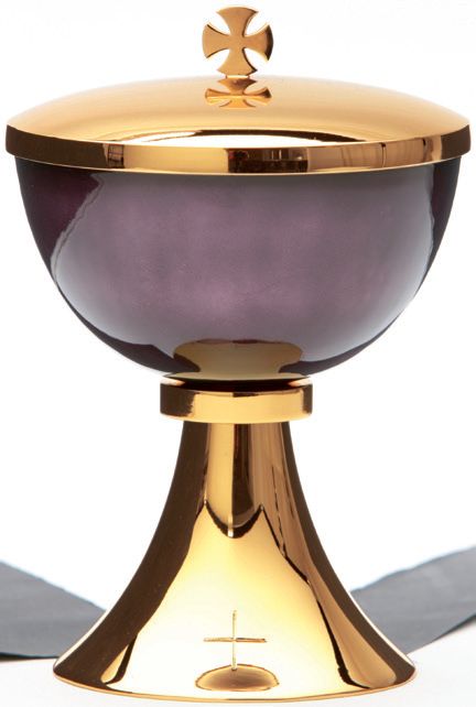 Purple Fire Enameled Ciborium