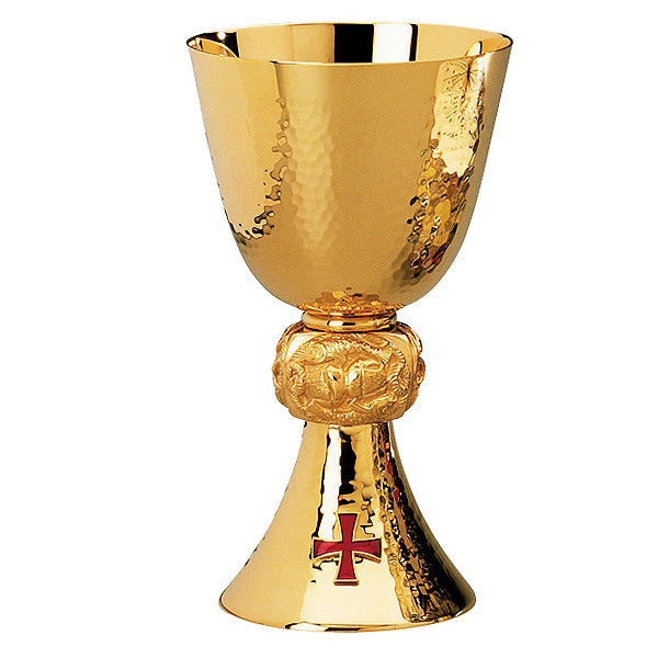 Fish & Loaf Motif Chalice & 6-1/4" Dish Paten