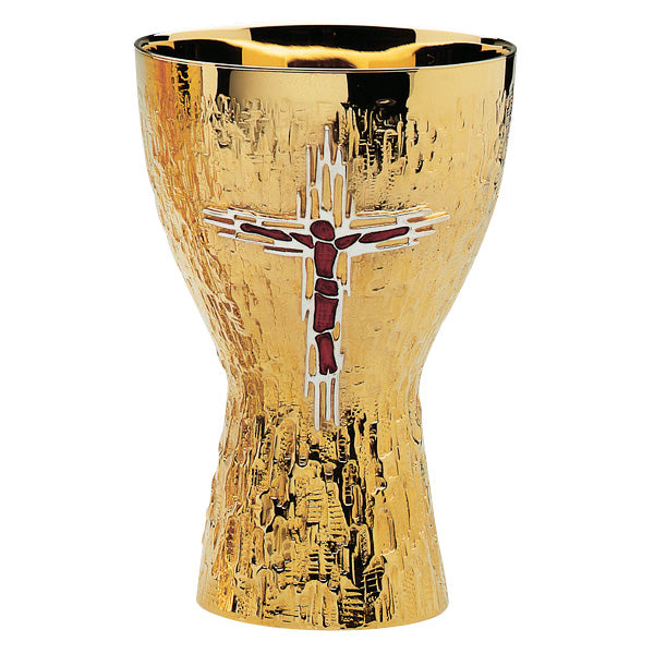 Raised Cross Motif Chalice & 6-1/2" Bowl Paten
