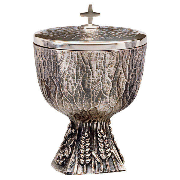 Textured Wheat & Grape Motif Ciborium