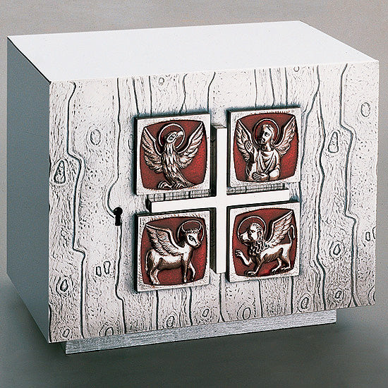 Red Enamel 4 Evangelists Motif Tabernacle