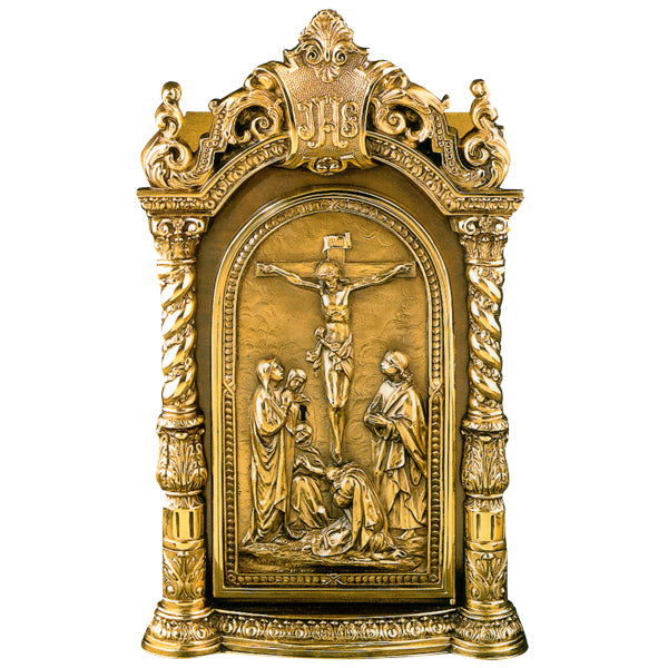Baroque Crucifixion Scene Tabernacle