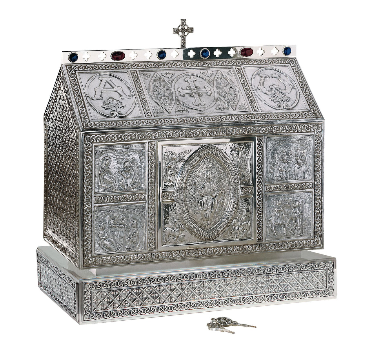 Chest Type Celtic Filigree Tabernacle (19-1/2" x 24" x 11-1/4")
