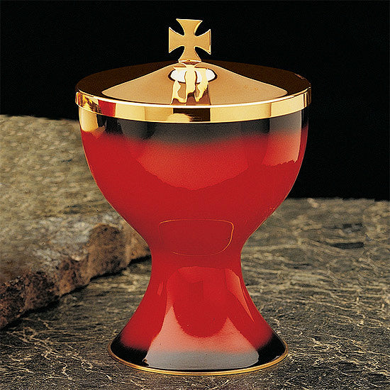 Red Enameled Ciborium