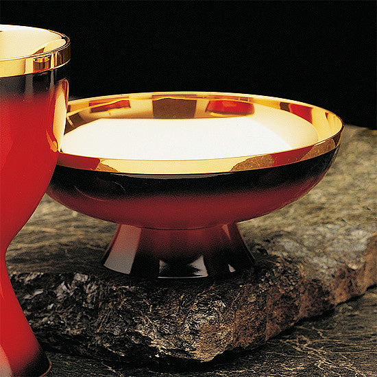 Red Enameled Open Ciborium