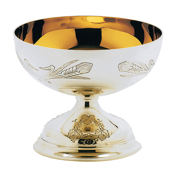 Engraved Wheat Motif Open Ciborium