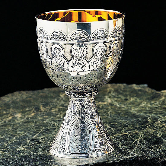 Calice et patène écaille de la Cène celtique
