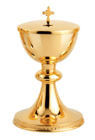 Brass Gold Plated Ciborium (7-1/4" Ht)