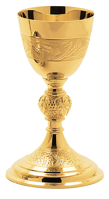 Wheat & Grape Motif Chalice & Scale Paten