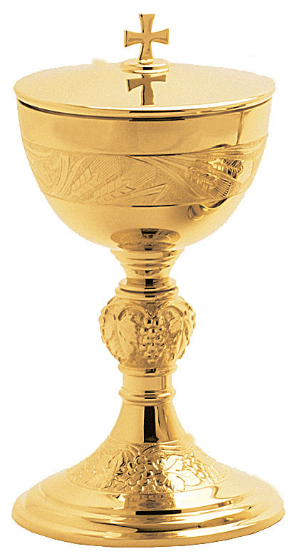 Wheat & Grape Motif Ciborium