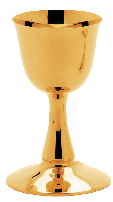 Calice principal plaqué or (18,4 cm H, 10,2 cm Ø)