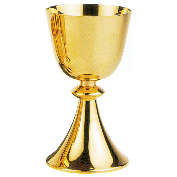 Grand calice plaqué or avec ou sans bec verseur (18,4 cm H, 10,5 cm diam.)