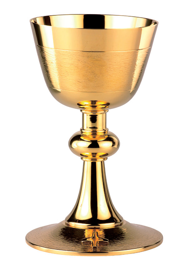 Calice Artimetal plaqué or uniquement (18 cm H)