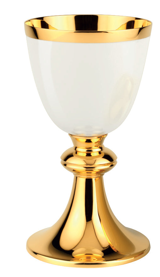 Ivory or Red Enameled Chalice & Scale Paten
