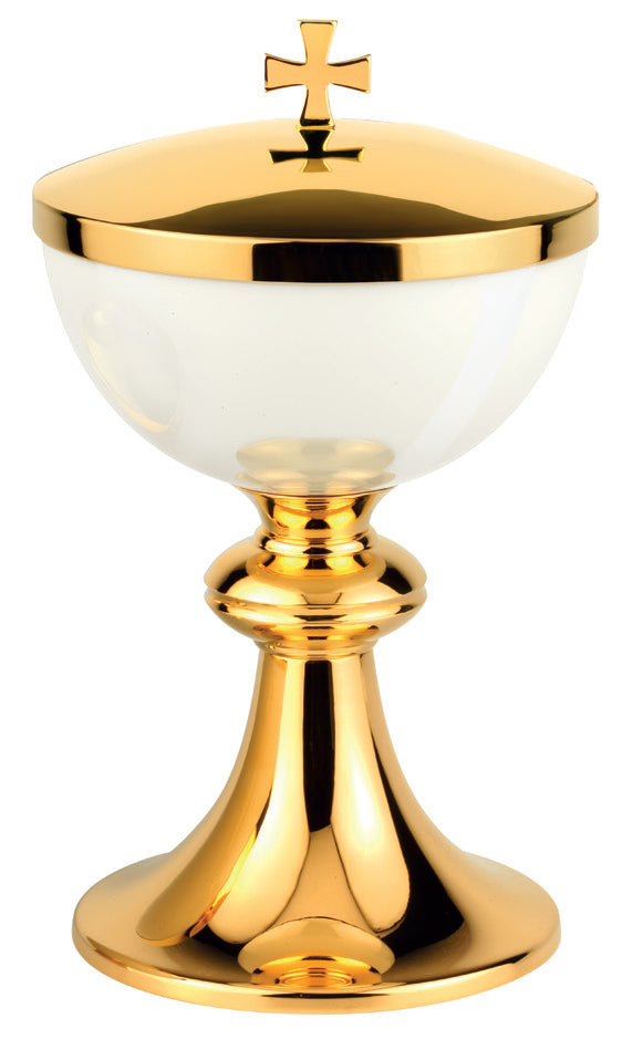 Ivory or Red Enameled Traditional Ciborium