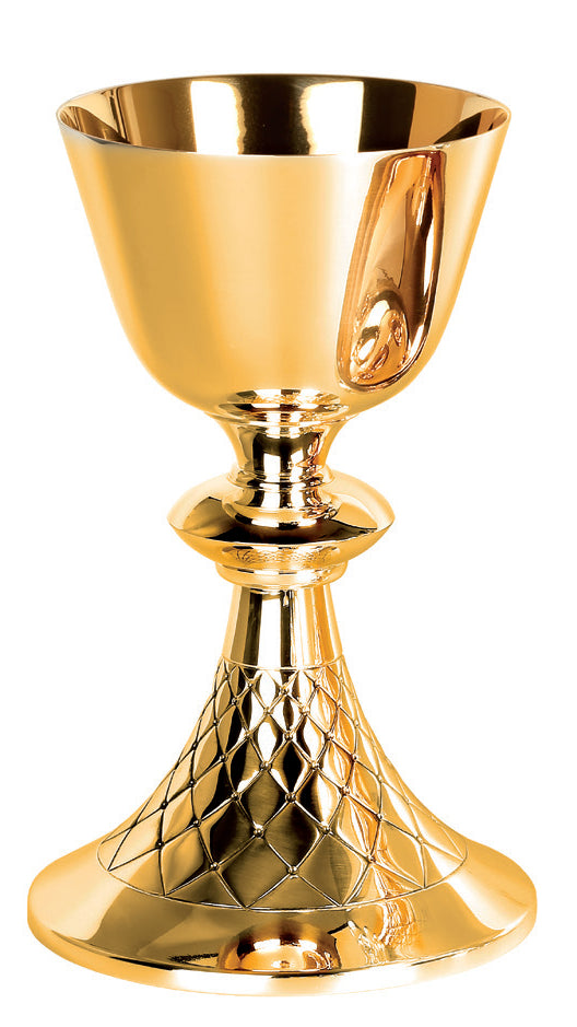 Chalice motif filet et patène écaille uniquement