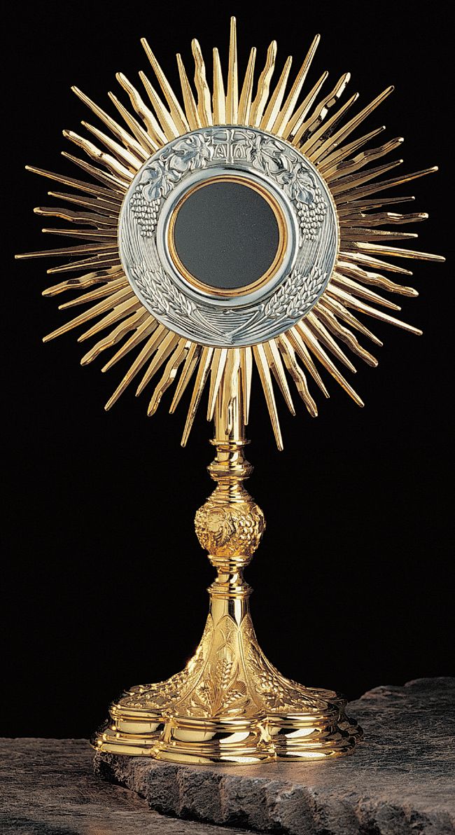 Grapes & Wheat Motif Monstrance Only