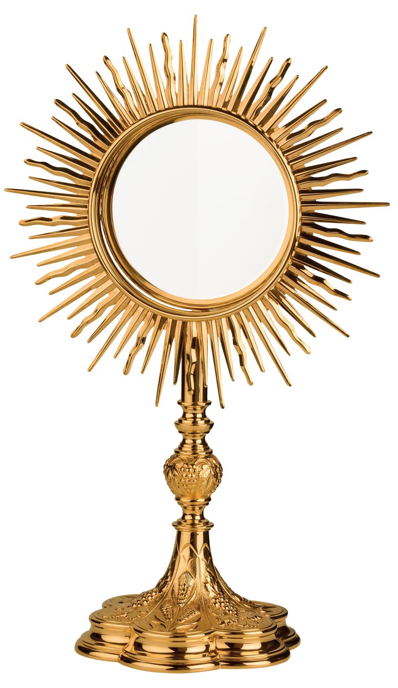 Monstrance for Large Host with Ornamented Base