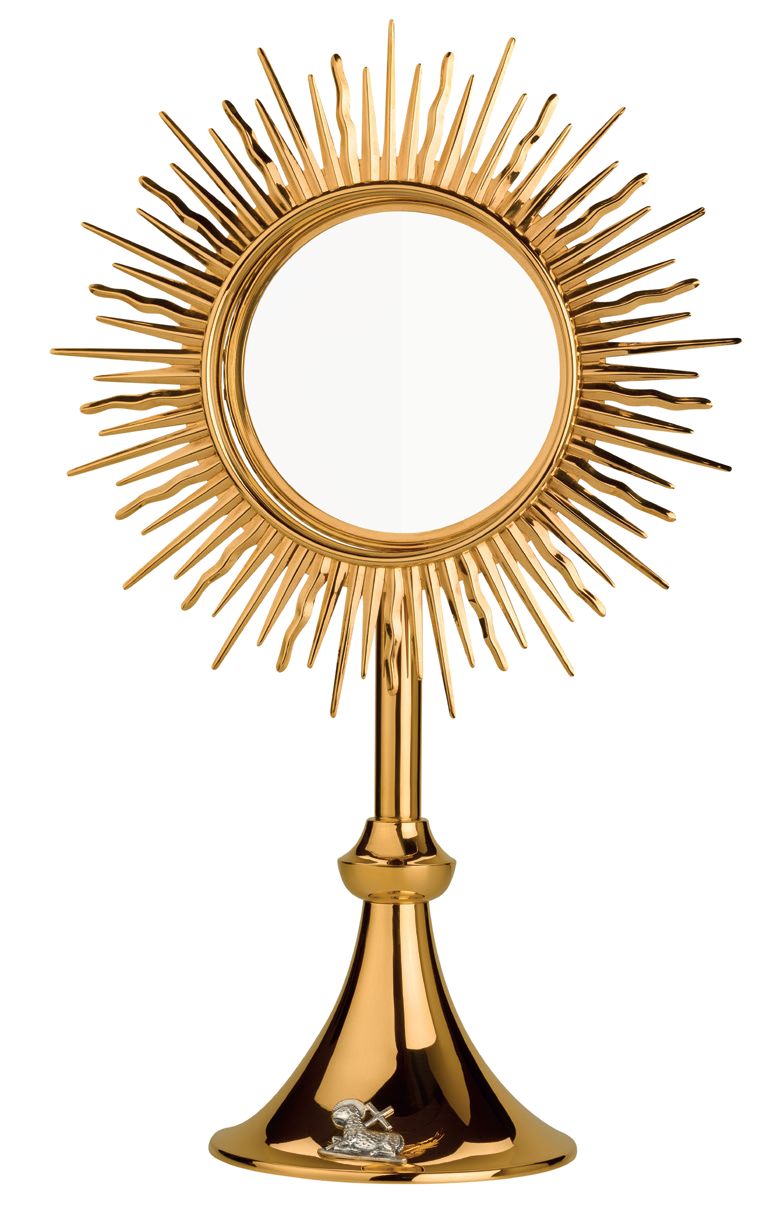 Monstrance for Large Host with Lamb Base