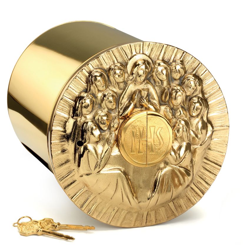 Round Front Last Supper Motif Ambry
