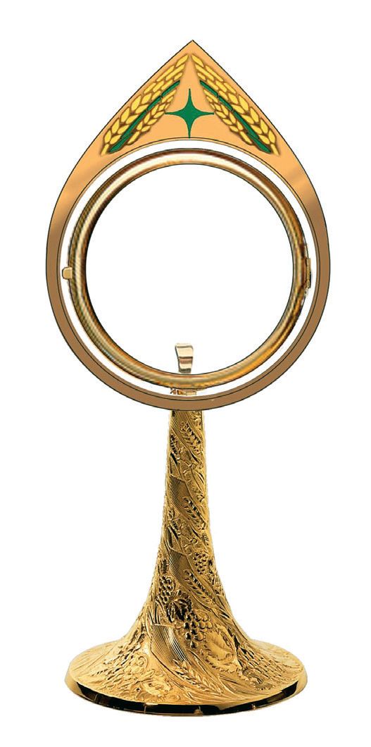 Monstrance with Green Decoration