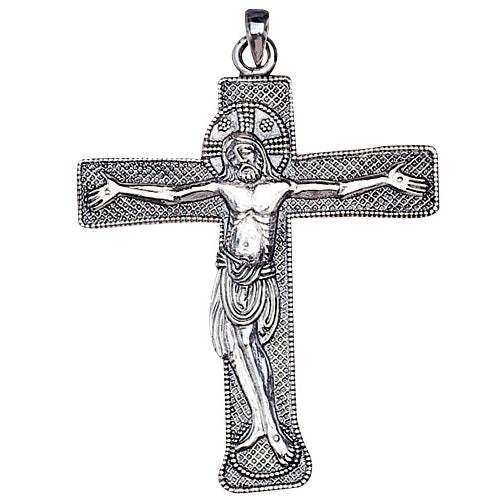 Bishop's Pectoral Cross/Crucifix - Sterling Silver