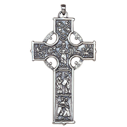 Celtic Bishop's Pectoral Cross - Sterling Silver