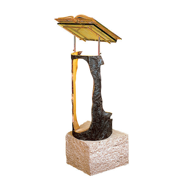 Bronze & Travertine Marble Lectern