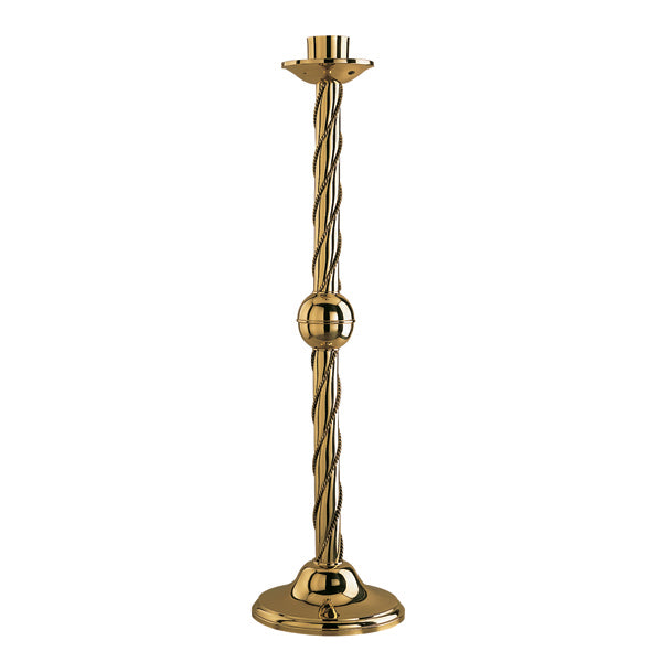 Chandelier d'autel sur pied avec ornementation en corde