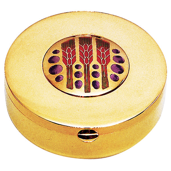 Wheat & Grapes Motif Pyx - 100 Host