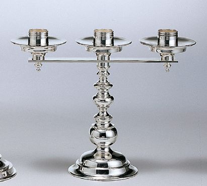 Chandelier de 3 bougies d'autel