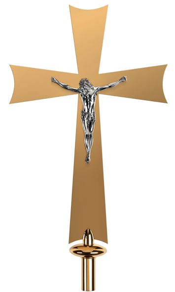 Standing Floor Processional Cross/Crucifix Without Base