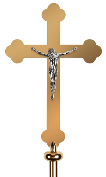 Standing Floor Processional Cross/Crucifix Without Base