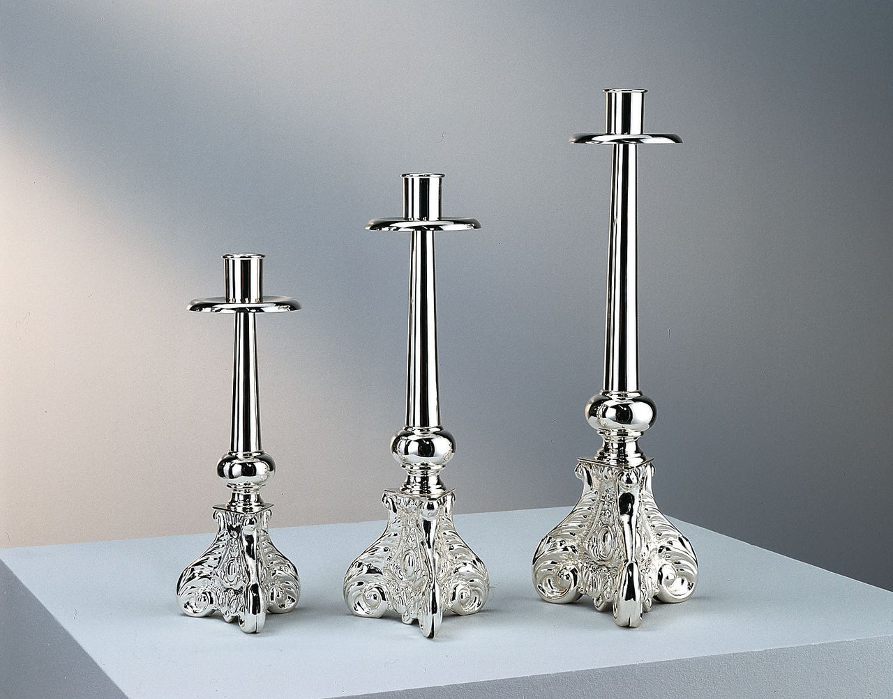 Processional Canopy Silver Plated Candlestick