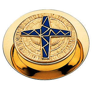 Cloisonné Enamel Cross Pyx - 20 Host