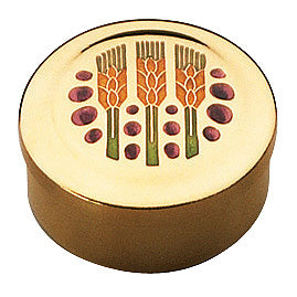 Wheat & Grapes Motif Communion Pyx - 30 Host