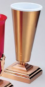 Vase à fleurs d'autel en bronze à finition combinée : style 1120 - 33 cm de hauteur