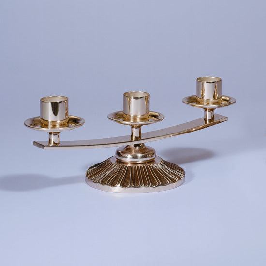 Candelabre d'autel en bronze à combinaison 3, 5, 7 lumières : Style 1936 - Hauteur 5.5"