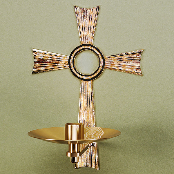 Bougeoir de consécration/dédicace finition bronze combinée : style 1936
