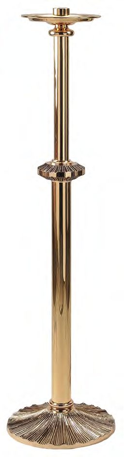 Candélabre de sol fixe en bronze, finition très polie : Style 1936