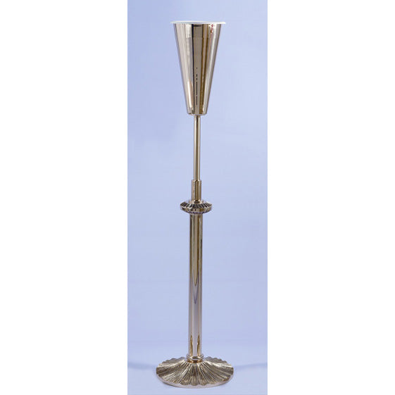 Vase à fleurs sur pied réglable, style 1936, bronze émaillé, finition combinée : H. 112 à 165 cm