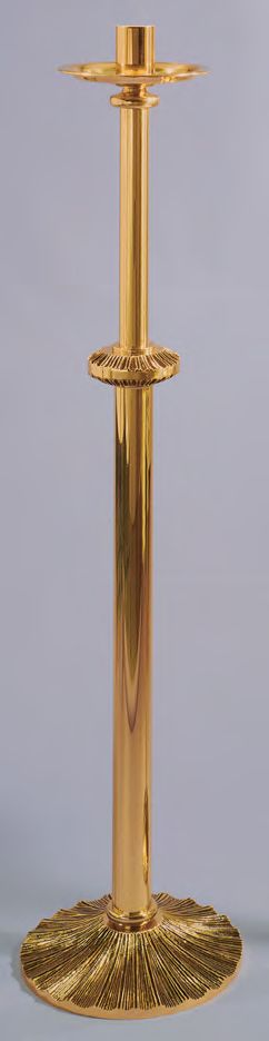 Cierge pascal à combinaison fixe en bronze, style 1936 – Douille de 1 15/16 po