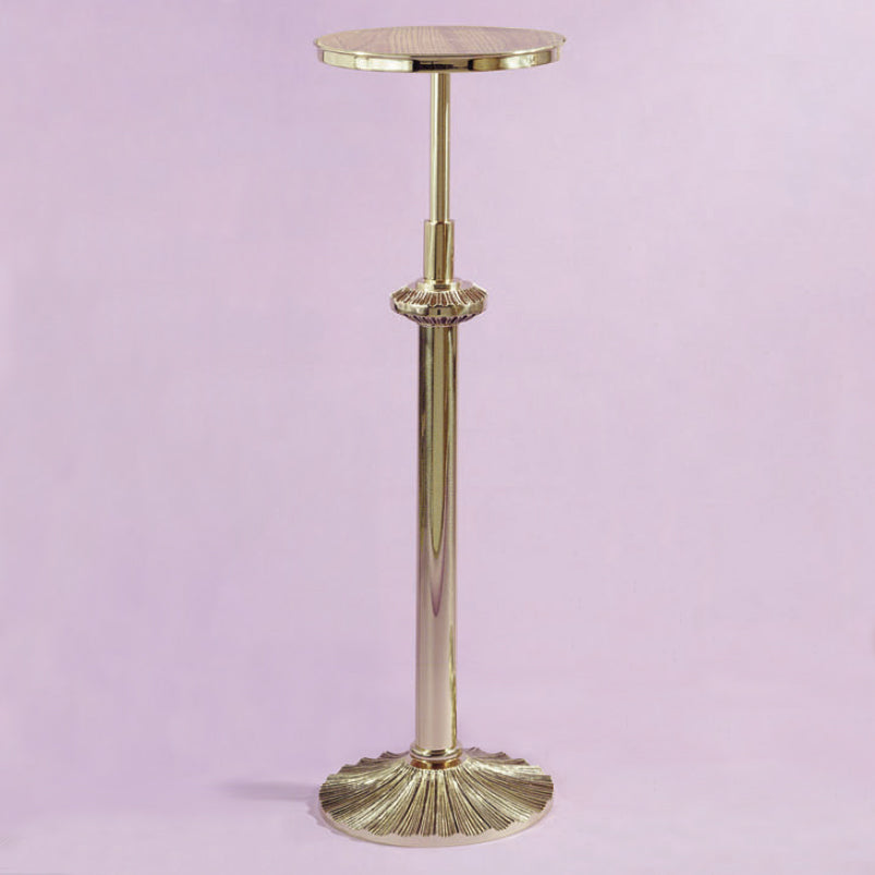 Support sur pied réglable en bronze, finition combinée : style 1936 - Ht 78,7 cm à 129,5 cm