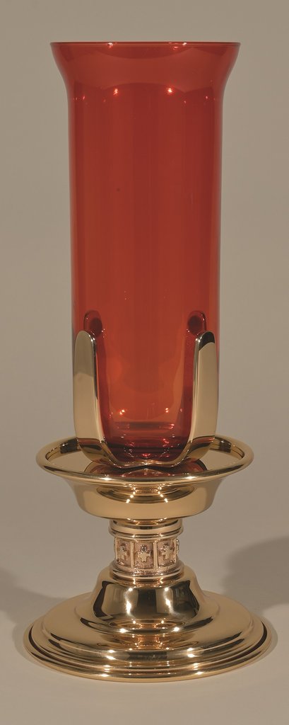 Lampe de sanctuaire d'autel en bronze : Modèle 2034 - 12 cm H